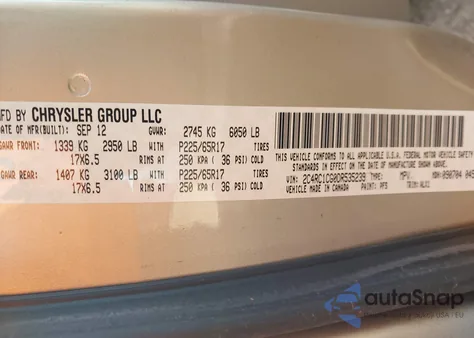 2013 Chrysler Town & Country Touring-L from USA, damaged, VIN 2C4RC1CG0DR535239